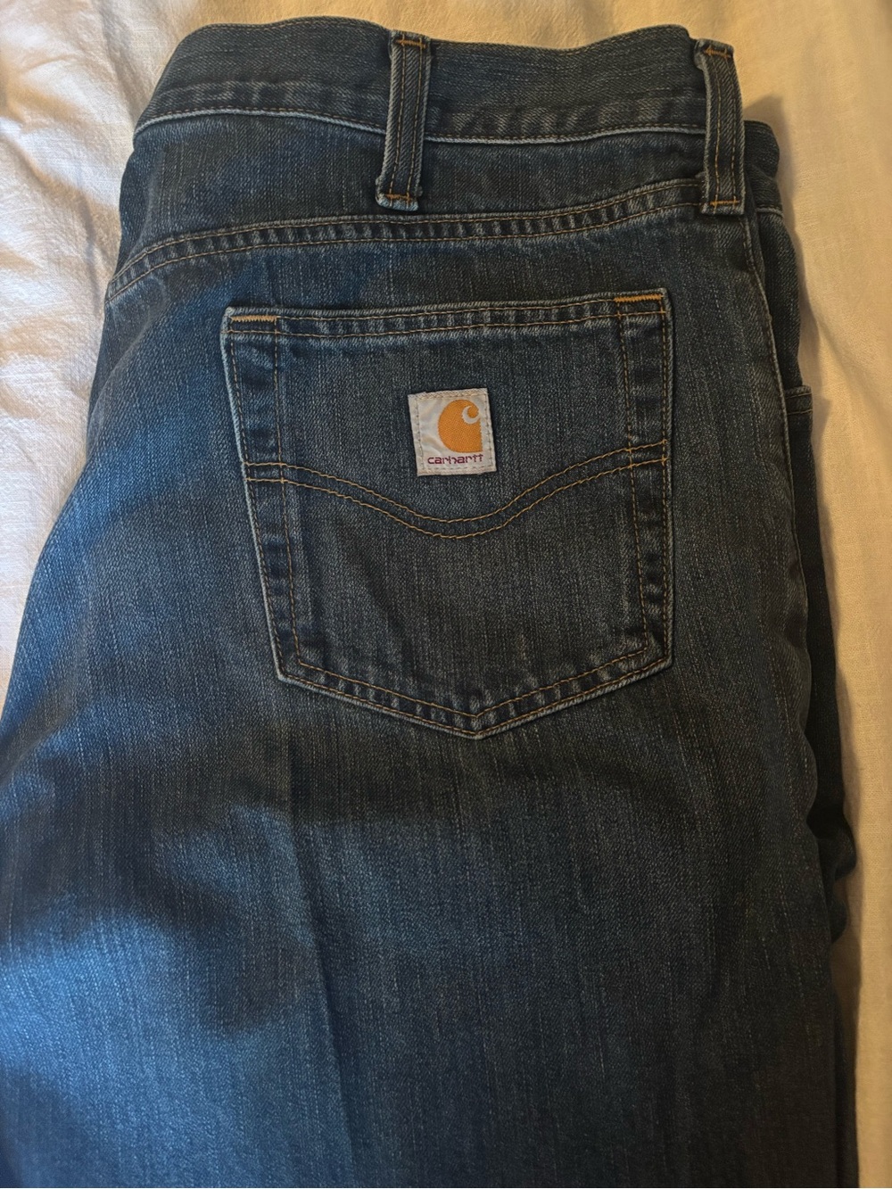 Carhartt Men's Dark Blue Relaxed Fit Jeans